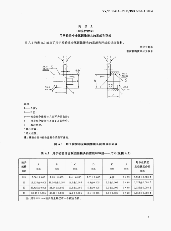 麻醉和呼吸設(shè)備圓錐接頭檢驗(yàn)用塞規(guī)和環(huán)規(guī)圖2